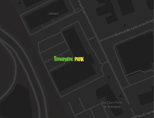 Plan de situation. Où est le Trampoline Park